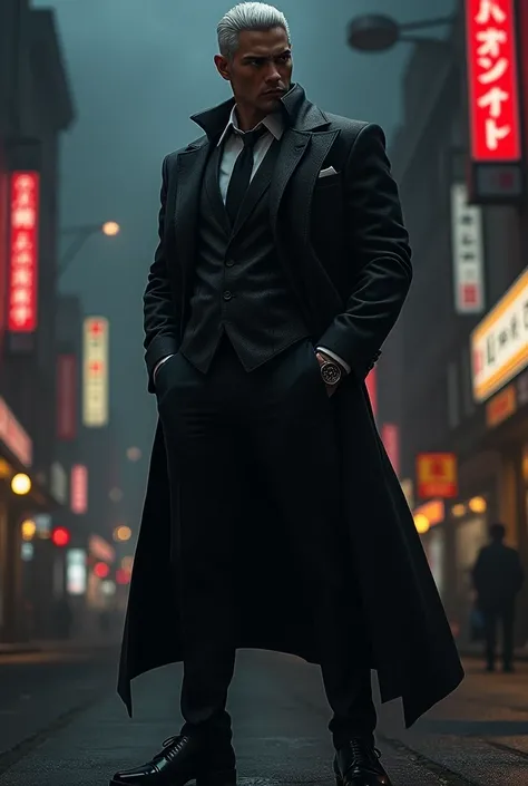 A striking and unique men&#39;s outfit inspired by Yakuza characters 0