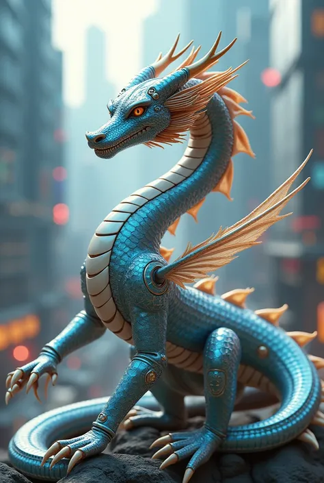  Create me futuristic tech dragon ,  use decorative strokes  , rồng phương đông , Easy bit 