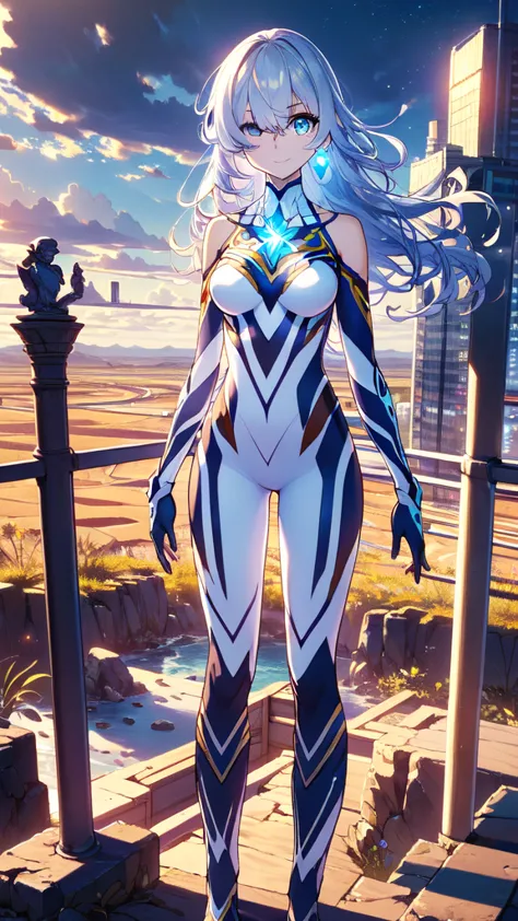 ((full body)), (Hair on one eye:1.5), smile,
break gloves,  bare shoulders,  evening dress , armor, black armor,
break outdoors, desert, null, sun, cloud,
break looking at viewer, ( Cowboy Shooting:1.5),
break (masterpiece:1.2), Best Quality,  Hi-Res,  Uni...