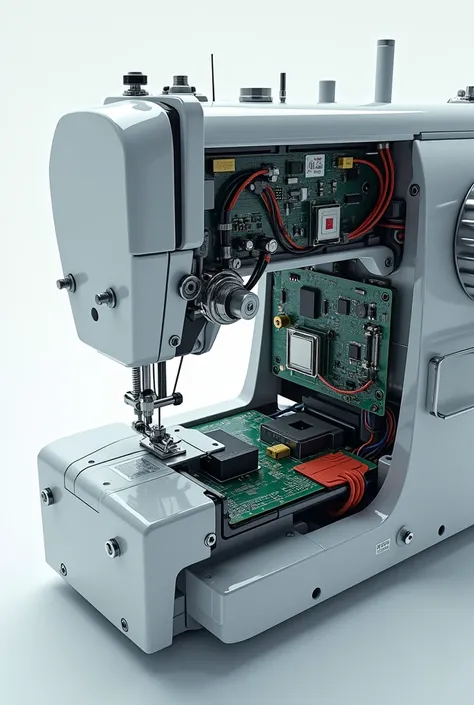 An image of an electronic system of an industrial sewing machine