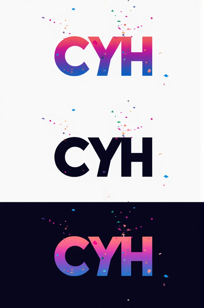 create a logo called CYH and only use 3 colors make sure the colors are attractive