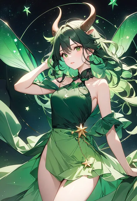 beautiful,woman,Mysterious,star座,Taurus,Taurus,green,star,