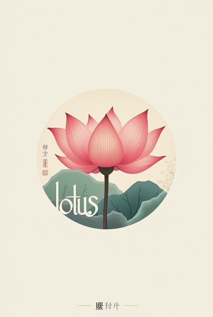 汉语中心logo, Chinese center logo with the word “lotus” 