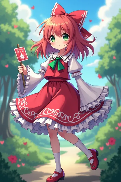 Sakura kinomoto as a character from touhou proyect 