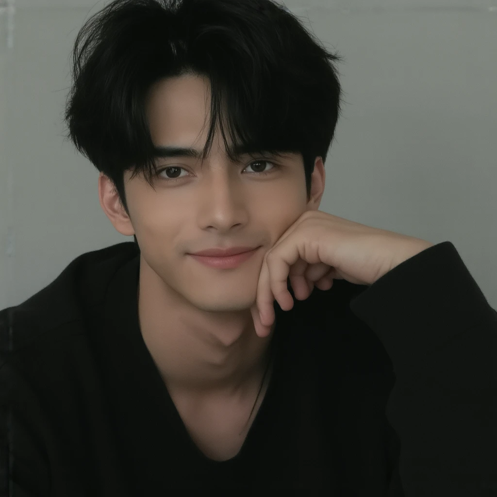   A young man with a casual appearance ,  wearing a t-shirt and denim jacket ,  aged about 17-18 years .  His hair is black and a little messy .  He looks a little shy but has a genuine smile.  In some scenes , he is seen brooding , dreamy ,  or smiles a l...