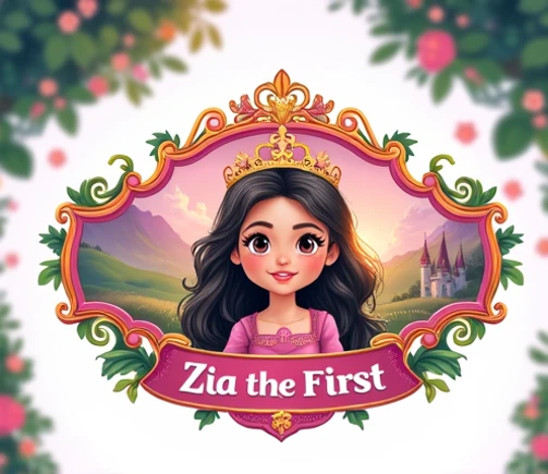 Change the name "Sofia" into "Zia the first" using the logo of Sofia the first.