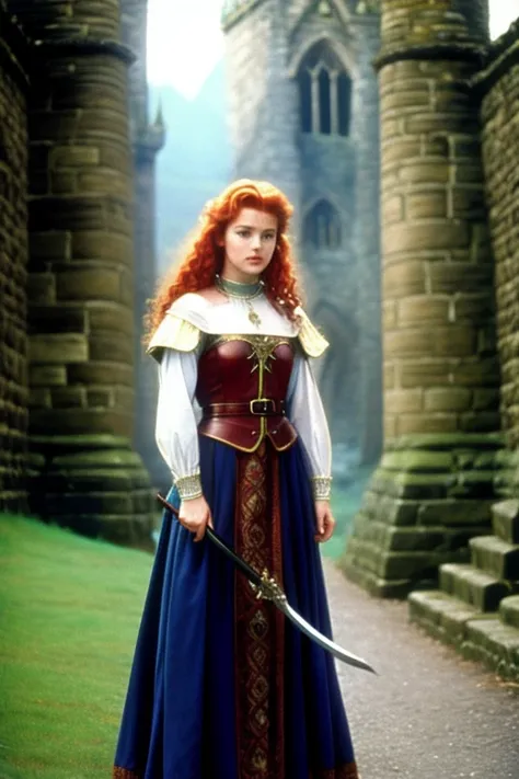 Medieval scotland era, Princess merida, dvd film still live action 1991 dark fantasy