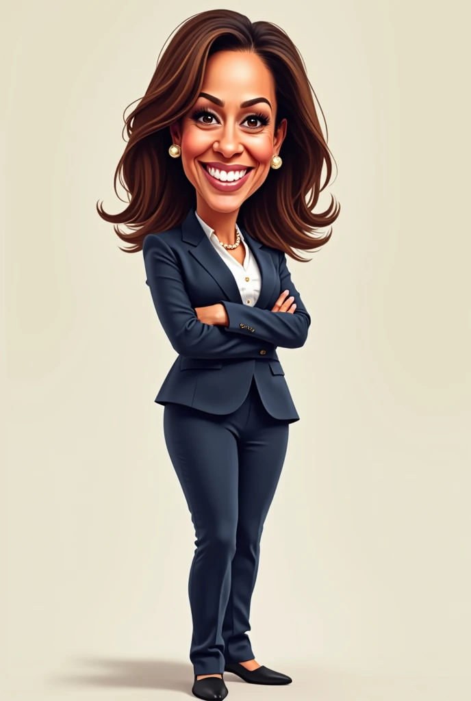 kamala harris carricature debout