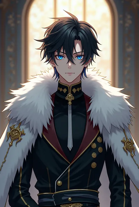 Lucky the most good The heir apparent cool prince of king dragon dont have Bad nature feeling white great the most young human blue eye age s  japan anime version wear mafia suite colour black two block hair colour black dont have yellow feeling dont have ...