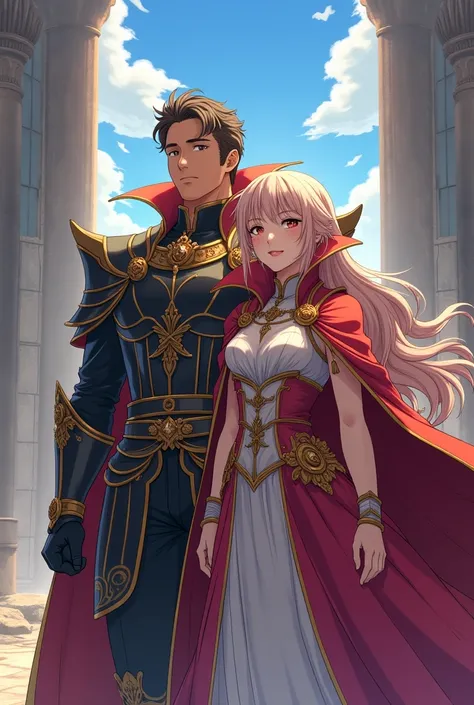 Anime, Fire Emblem King and Princess both wearing a Massive Popped Collar 