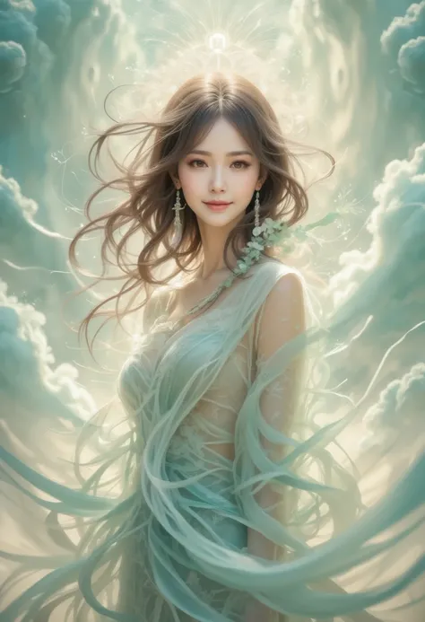 1 asian woman ,spirit of the wind