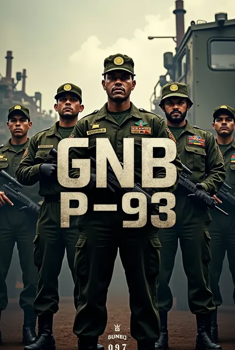 Venezuelan military highlights the phrase "GNB P-93 "