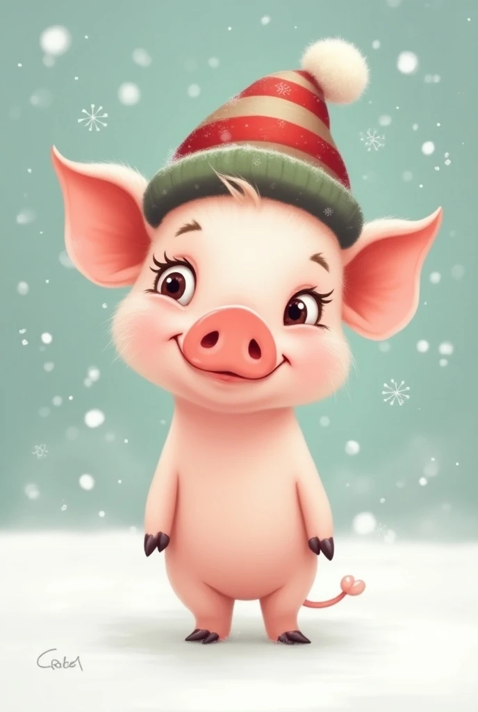 I would like a skinny piglets with a Christmas hat 