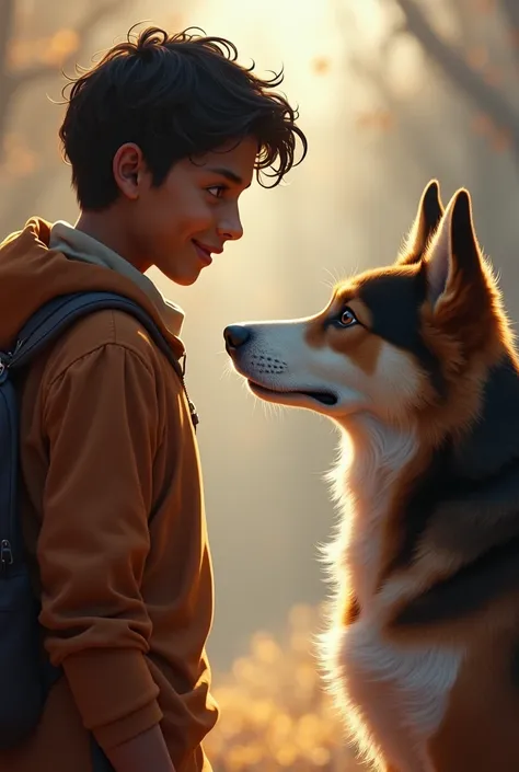 Aarav stands face-to-face with Tommy(dog), now bound by deep trust – In this final scene, Aarav and Tommy(dog) stand facing each other. Aarav’s expression shows love and gratitude, while Tommy’s(dog) loyal eyes reflect a sense of fulfillment, as if he has ...