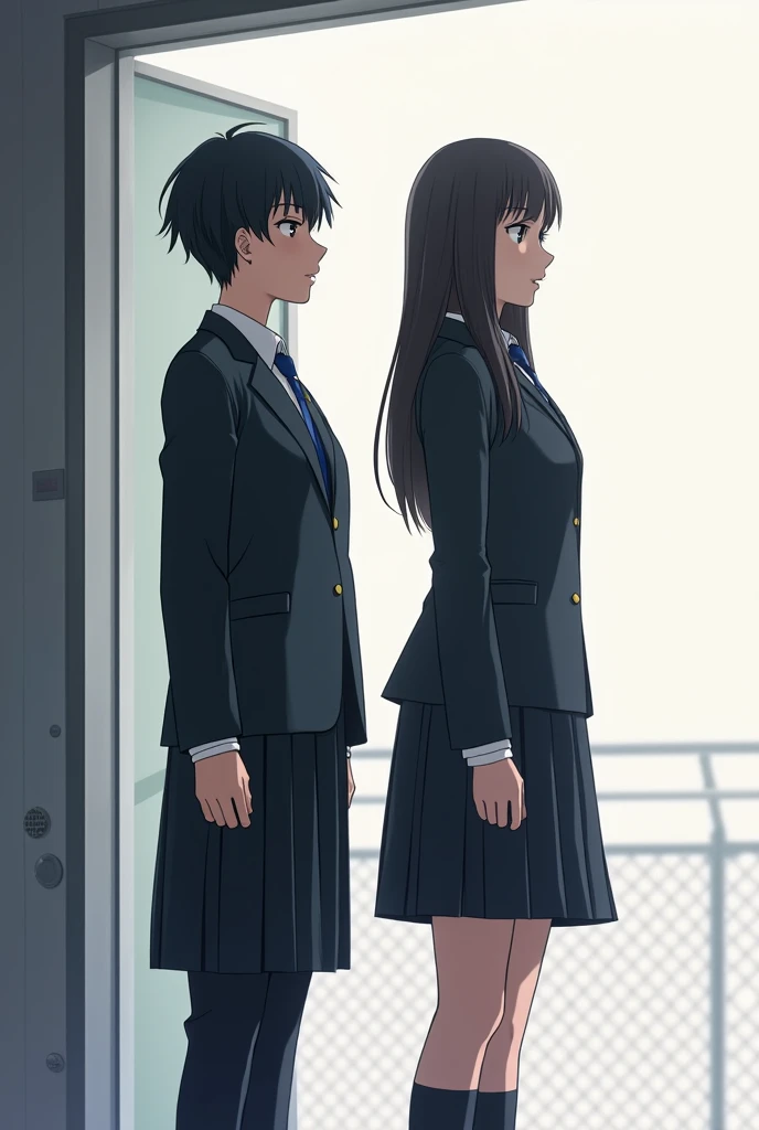 2 out of 15 with Japanese school uniforms looking to the right 