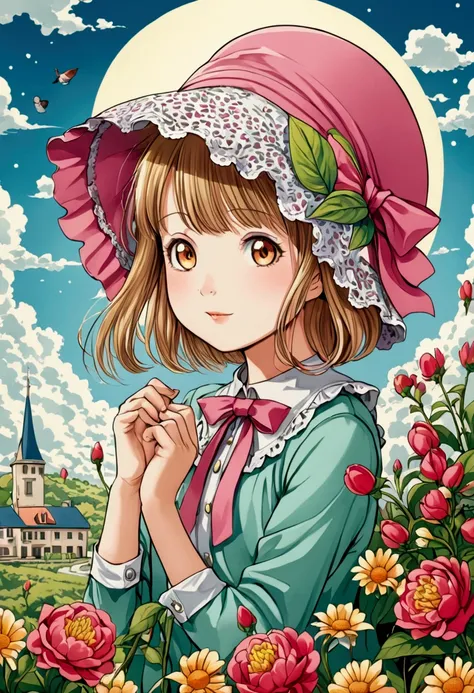 Fille de manga  ayant une poitrine de bonnet G