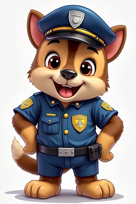 An image of a very cute police mascot whose shield says Upala Athletic Leagues 