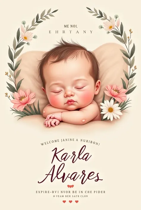 Create an invitation for November 22 for Welcome to the Baby  "Karla Alvares "