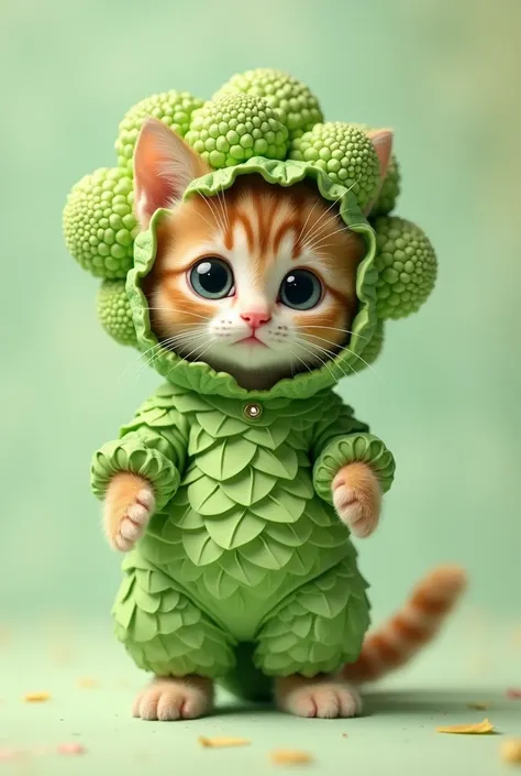 2. Wore a Romanesco costume、Cute kitten
