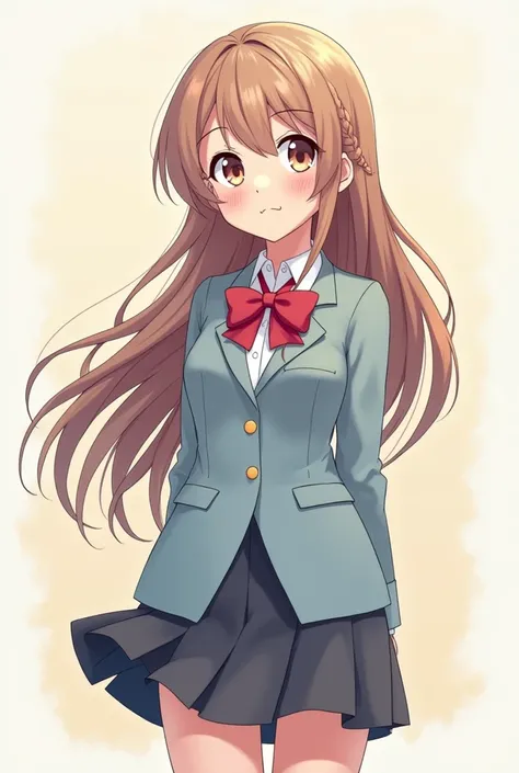 HCC school girl cartoon
Long hair
