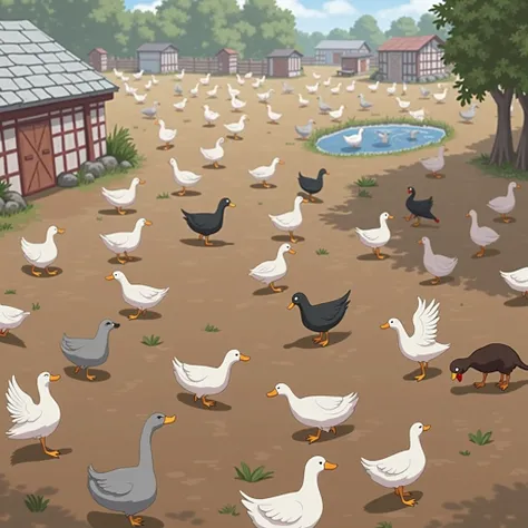 many ducks In Farm