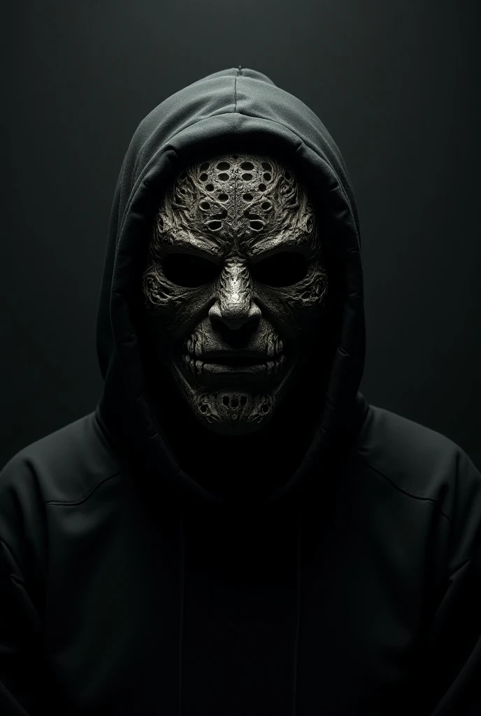 ** Character Description :**
 A mysterious character whose face is completely covered by a terrifying mask .  The mask has an intricate design ,  with dark and sinister details that evoke fear and intrigue .  The characters eyes are the only visible part ,...