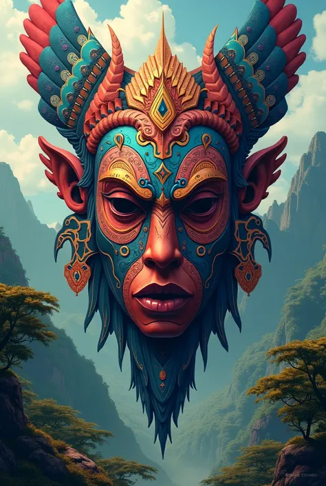 an image of a mask inspired by the chakanal