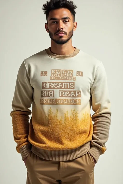 Place image on a prefab related sweater with the phrase

"in 2025 , I will sow dreams and reap abundance ."