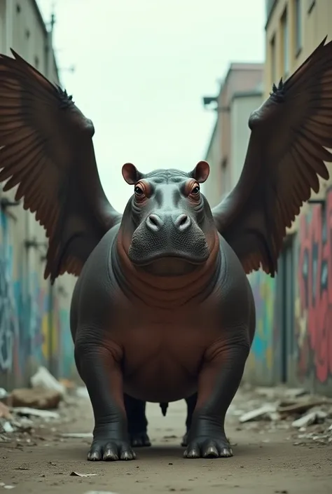 Hippo has wings that symbolize the gang