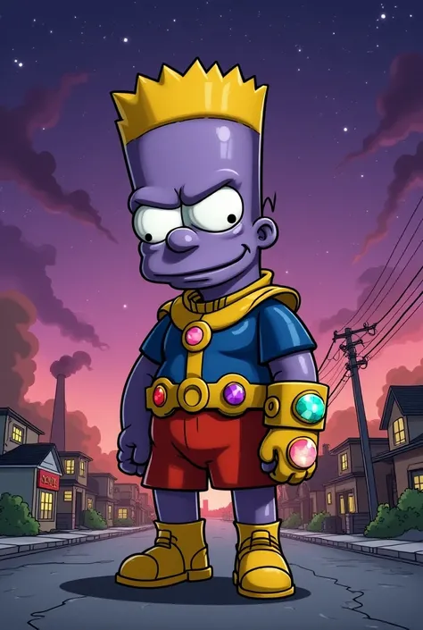 Bart Thanos style. The Simpsons style