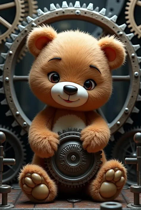 A teddy bear using the Gear 5