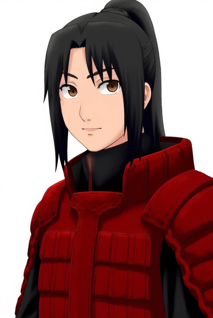 Appearance: Hashirama has long, dark hair ,  who generally wears tied in a ponytail .  He has brown eyes and wears a red battle armor typical of Senju ,  over his traditional shinobi clothes .

personality:  Hashirama is a kind-hearted man ,  optimistic an...