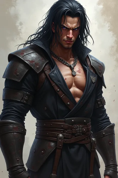  Physical Characteristics:  Black Dayne has an average height and an athletic body ,  marked by scars that testify to her rigorous training. Your hair is black,  long and slightly disheveled ,  falling on the eyes of a deep violet hue , characteristics of ...