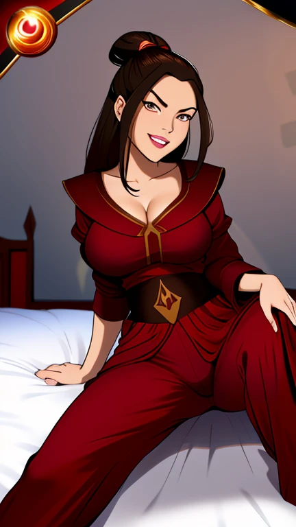 [azula], [(Avatar the Last Airbender)], ((masterpiece)), ((high res)), ((HD)), ((solo portrait)), ((full body)), ((birds eye view)), ((detailed shading)), ((intricate details)), {(brown hair), (shoulder length hair), (cute maroon eyes), (long eyelashes), (...