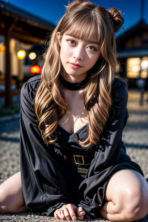 26 year old Japanese woman, Beautiful color by , ,  open legs, Bring your heels close 、 spread your toes , (   fold your hands behind your head ), (Show both sides ), Show your crotch,   small ass  ,   small breasts, Thin legs,   open your mouth , Loubouti...