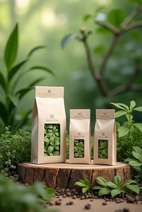 Create me an innovative packaging for bioculture seeds