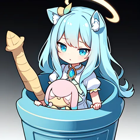 opal gemstone girl at the bin