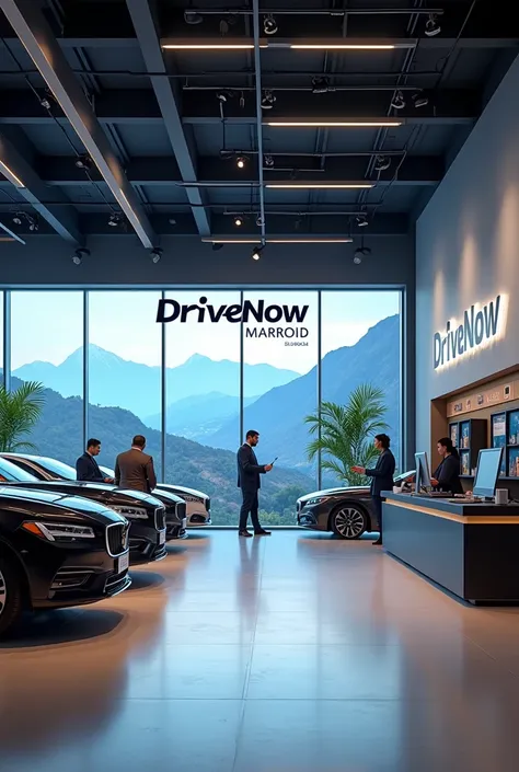 High quality and reality , 8K ultra HD, Car rental in Chile with company name DRIVENOW