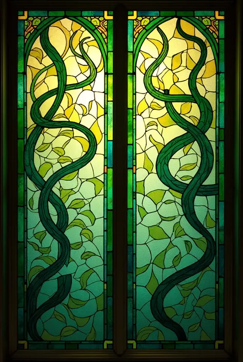 Easy stained-glass windows inspired by the character of Poison Ivy without putting on her face 