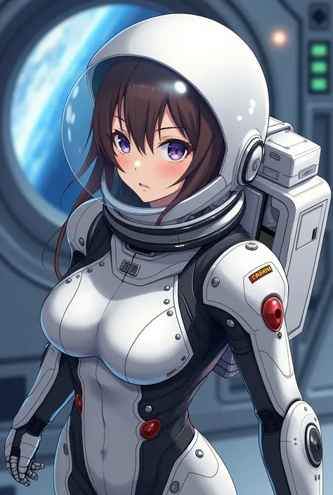 masterpiece:1.4, masterpiece, Highest quality, high resolution, newest, 2girls, friends, (group shot):5, (upper body):5, kyoto animation style, detailed, BREAK space station interior, zero gravity environment, floating, BREAK (white and black mechanical sp...