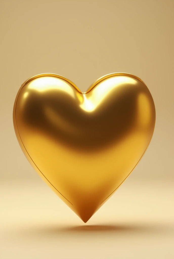 A golden white can in the shape of a heart with tension put 