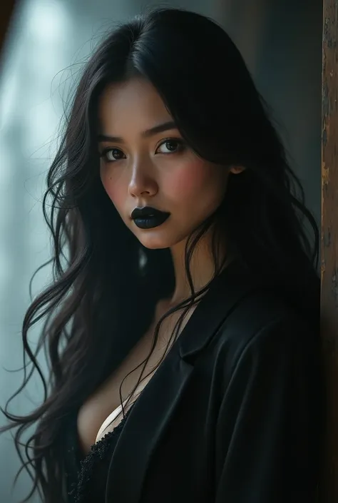 (solo, full body photo:1.3), (action packed:1.3), (haze, fog, mist:1.3), chiaroscuro, best quality, photorealistic, 1woman, (cute), (24yo:1.2), black hair, long black hair highly detailed, 1700S, digital photography, (masterpiece, sidelighting, finely deta...