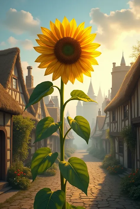 A sunflower set in medieval times 