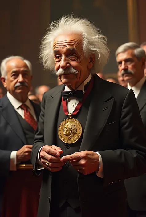 Create Einstein received the Nobel Prize in Physics for his explanation of the photoelectric effect