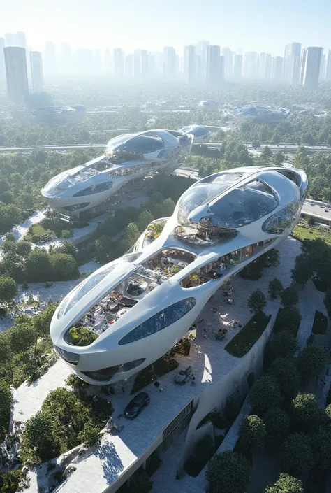 Please provide me with more futuristic images of houses。

