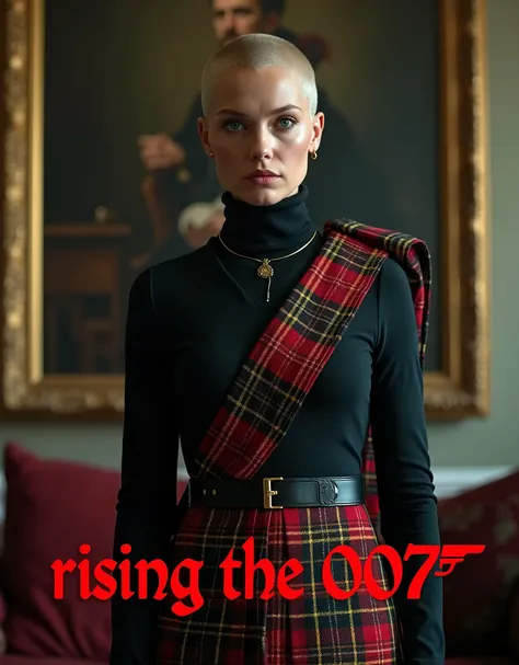  Cinema Poster is  Gothic decoration letter "Rising the 007" written in large Red decoration letters at the bottom of the screen, Her name Catherine Bond, Code Name 007 ,Scott-land-yard, MI-6 member,  Scottish woman, 30 years-old, (blond hair , blue eye, b...