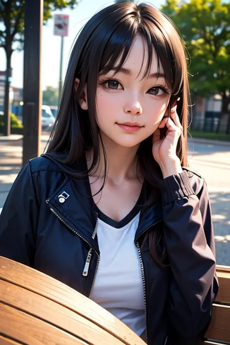 masutepiece, best quality, 1girl in, solo, nffsw, ((20yr old, japanese face, japanese actressl)), long hair, black hair, black e...