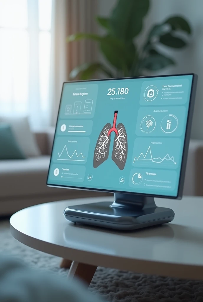 

Chronicle ,  shortness of breath or chest pain . Perform a daily respiratory evaluation
An image monitoring everything it explains 