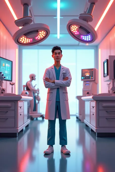 A doctor in the Pixa-style operating room 
