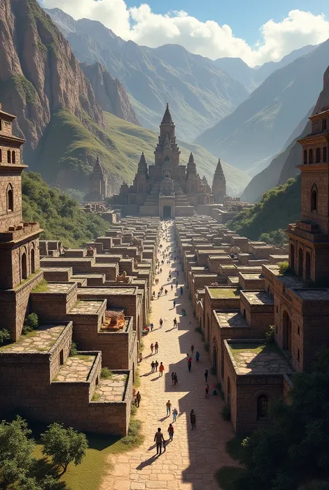 The city of Cusco grows ,  was born with temples and stone houses .
Narrator:  This is how the Inca Empire ,  under the guidance of Manco Cápac and Mama Ollo.